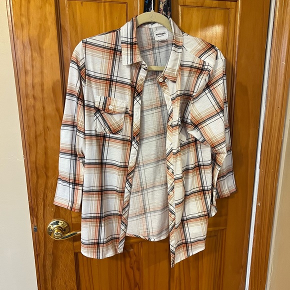 Sws Essentials Tops Womens Plaid Shirt Size Medium Sws Essentials Poshmark
